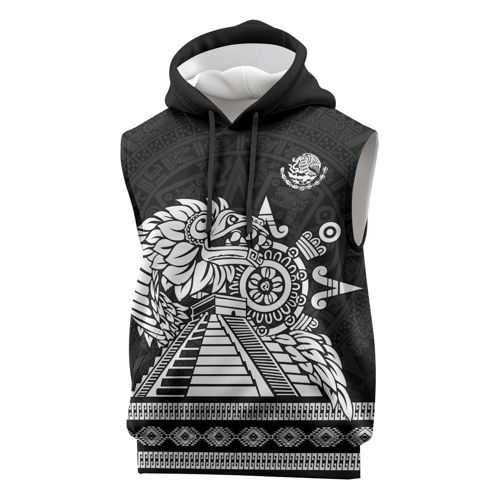 Mexican Aztec Pyramid Sleeveless Hoodie Aztec Pattern - Wonder Print Shop