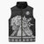 Mexican Aztec Pyramid Sleeveless Puffer Jacket Aztec Pattern - Wonder Print Shop
