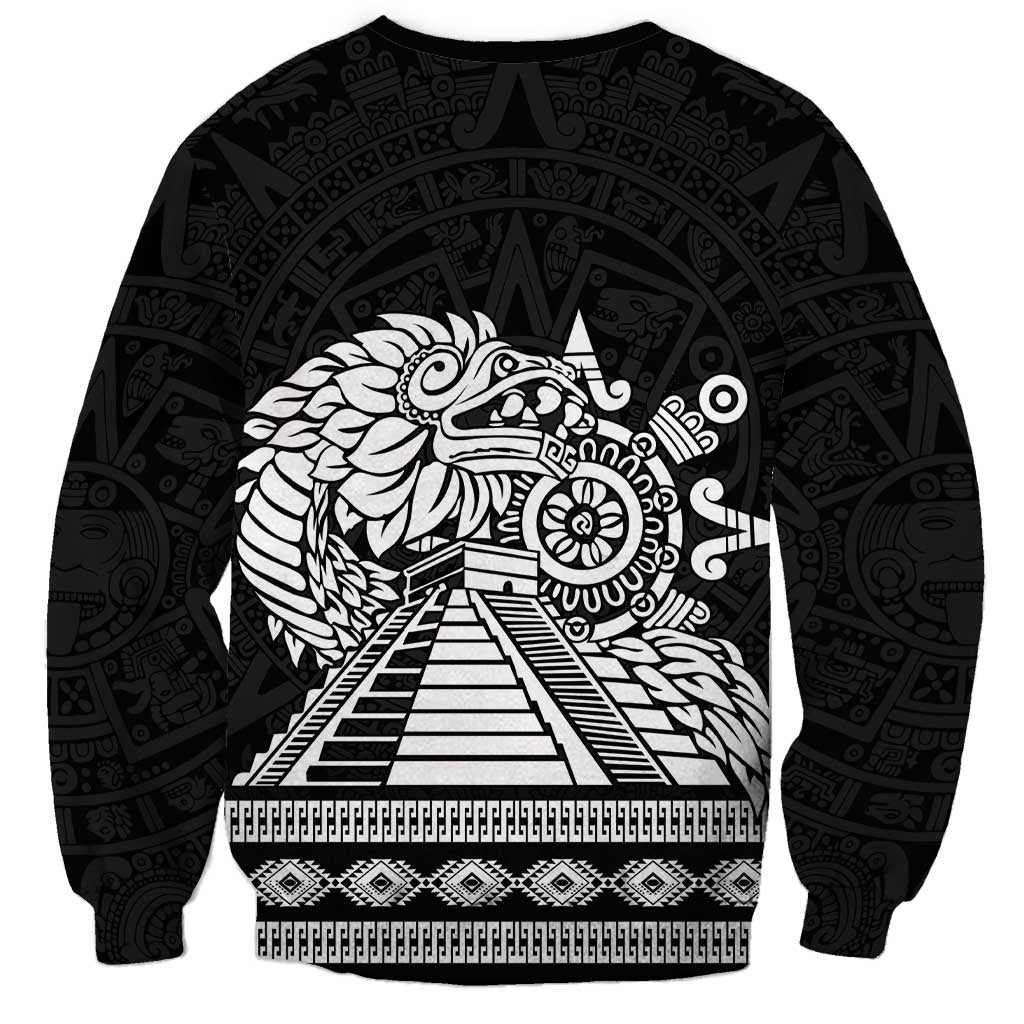 Mexican Aztec Pyramid Sweatshirt Aztec Pattern - Wonder Print Shop