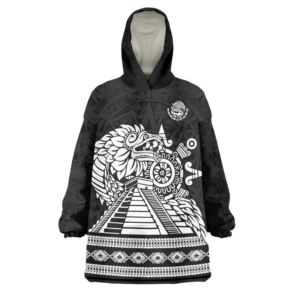 Mexican Aztec Pyramid Wearable Blanket Hoodie Aztec Pattern - Wonder Print Shop