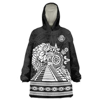 Mexican Aztec Pyramid Wearable Blanket Hoodie Aztec Pattern - Wonder Print Shop