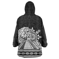 Mexican Aztec Pyramid Wearable Blanket Hoodie Aztec Pattern - Wonder Print Shop