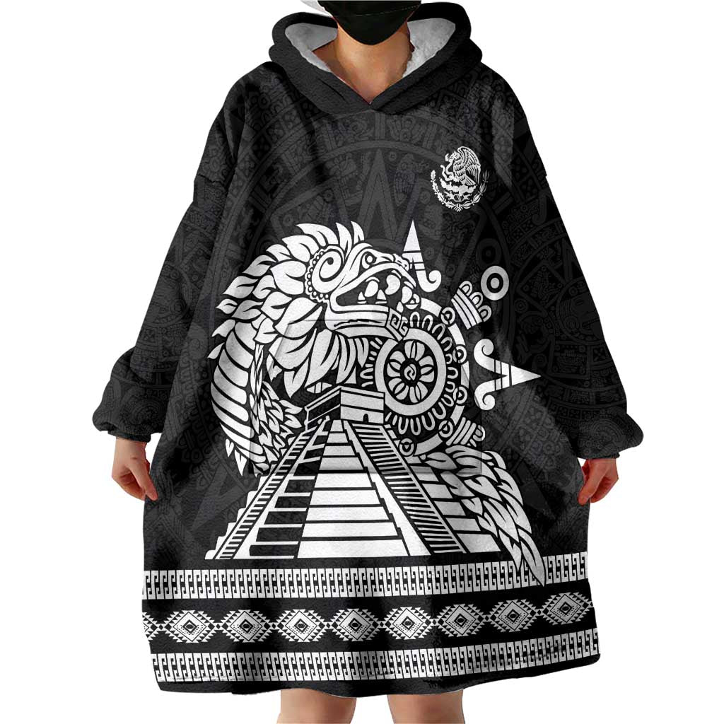 Mexican Aztec Pyramid Wearable Blanket Hoodie Aztec Pattern - Wonder Print Shop