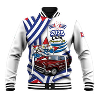 Personalized Cuba 2025 Independence Day Baseball Jacket The Beauty Of Classic Car - Wonder Print Shop