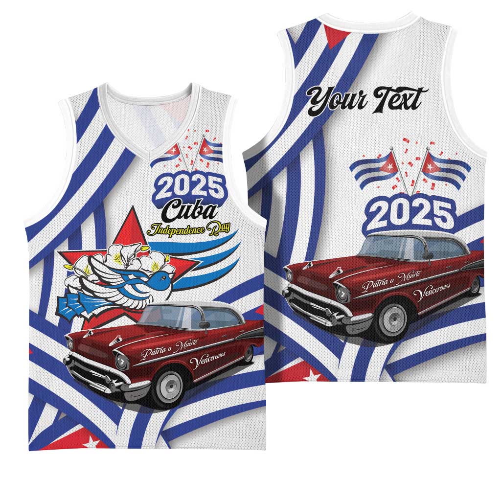 Personalized Cuba 2025 Independence Day Basketball Jersey The Beauty Of Classic Car - Wonder Print Shop
