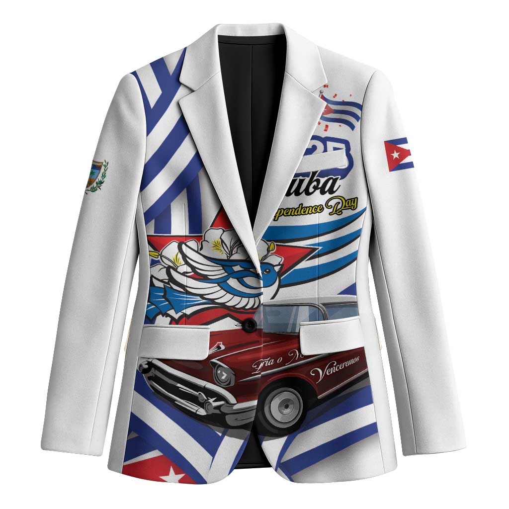 Personalized Cuba 2025 Independence Day Blazer The Beauty Of Classic Car - Wonder Print Shop