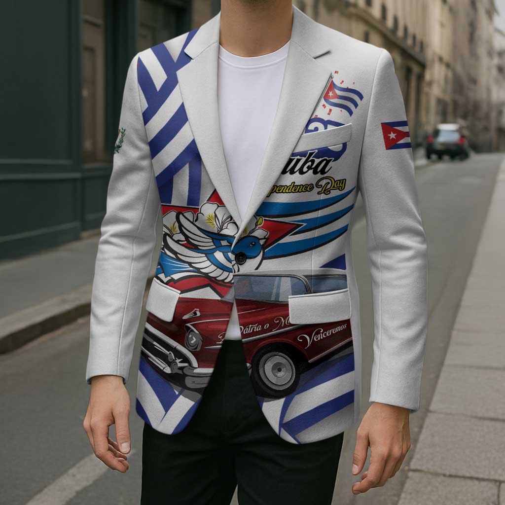 Personalized Cuba 2025 Independence Day Blazer The Beauty Of Classic Car - Wonder Print Shop