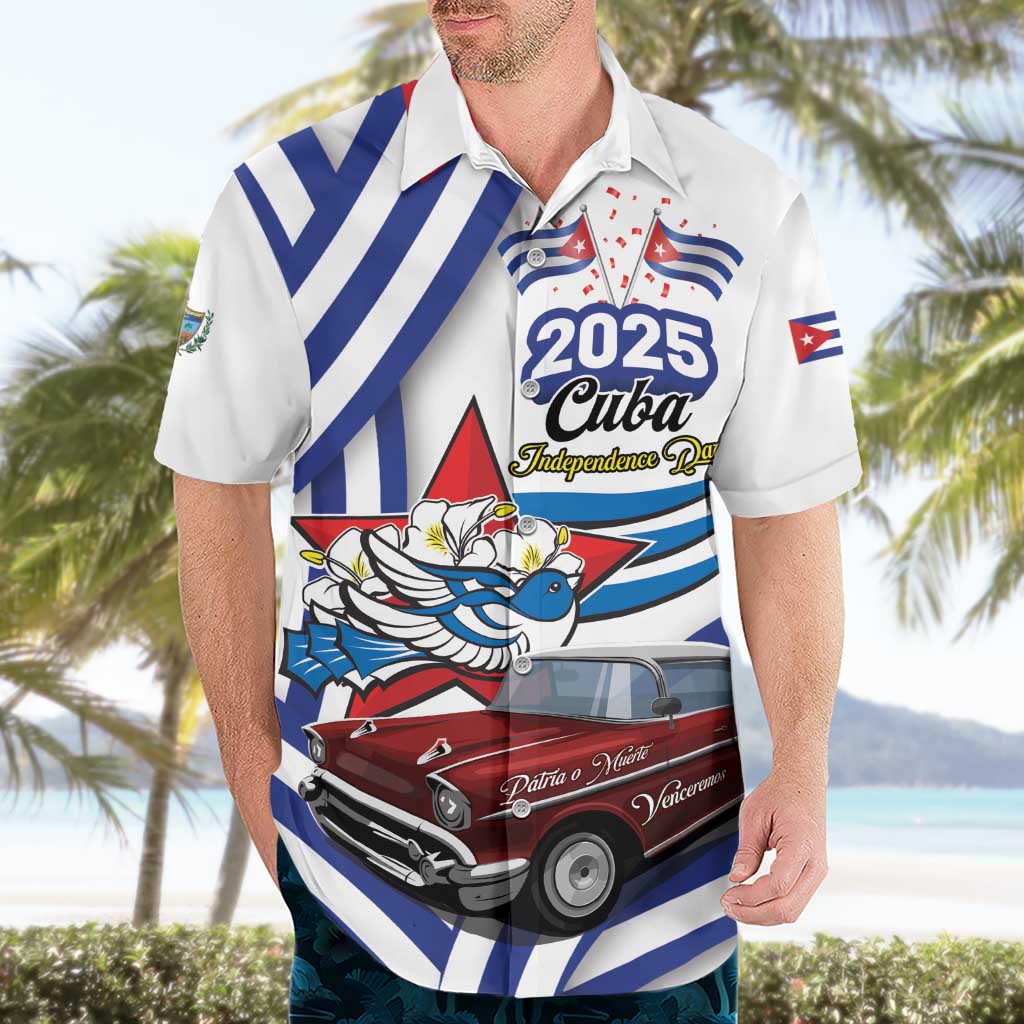 Personalized Cuba 2025 Independence Day Hawaiian Shirt The Beauty Of Classic Car - Wonder Print Shop