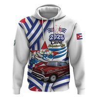 Personalized Cuba 2025 Independence Day Hoodie The Beauty Of Classic Car - Wonder Print Shop