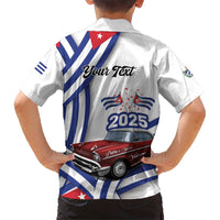 Personalized Cuba 2025 Independence Day Kid Hawaiian Shirt The Beauty Of Classic Car - Wonder Print Shop