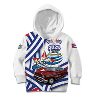 Personalized Cuba 2025 Independence Day Kid Hoodie The Beauty Of Classic Car - Wonder Print Shop