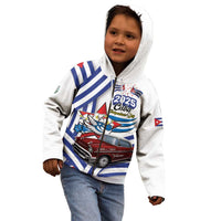 Personalized Cuba 2025 Independence Day Kid Hoodie The Beauty Of Classic Car - Wonder Print Shop