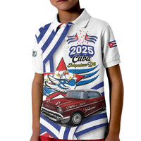 Personalized Cuba 2025 Independence Day Kid Polo Shirt The Beauty Of Classic Car - Wonder Print Shop