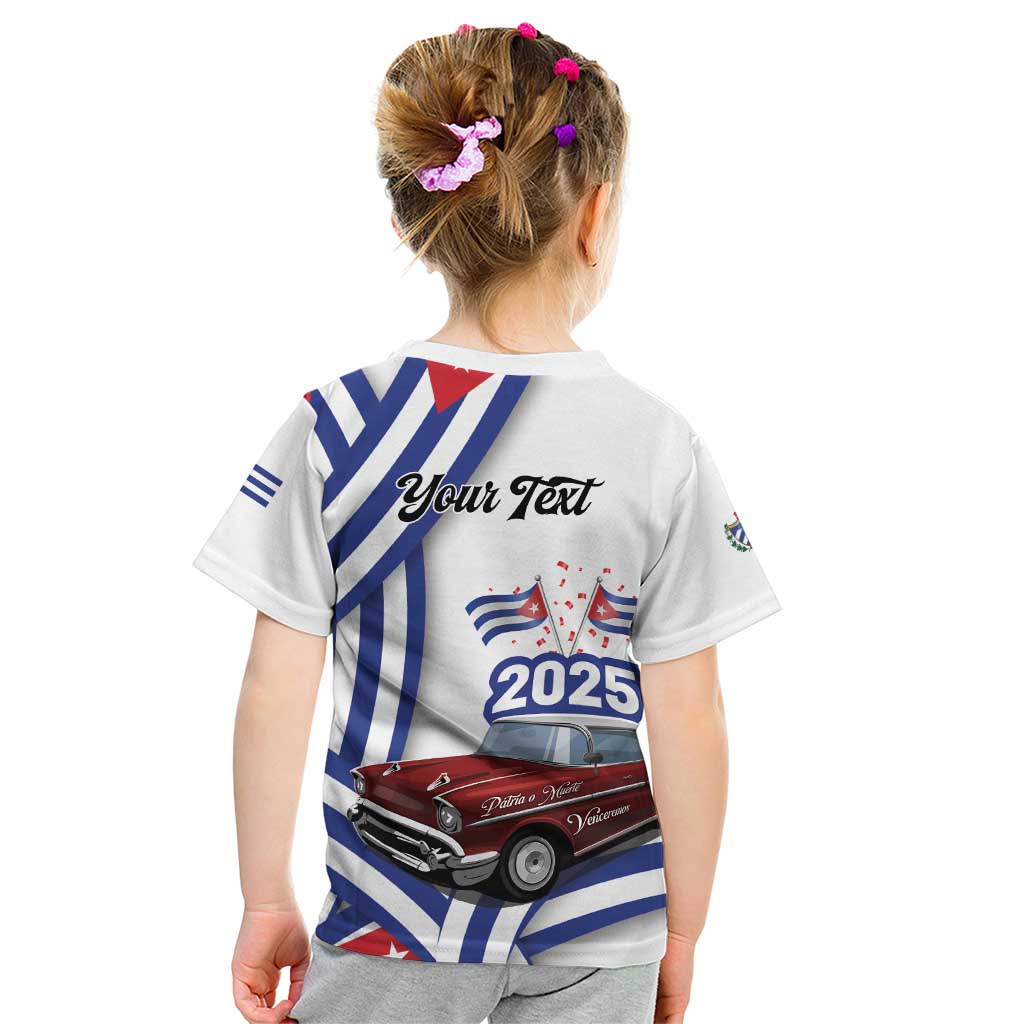 Personalized Cuba 2025 Independence Day Kid T Shirt The Beauty Of Classic Car - Wonder Print Shop