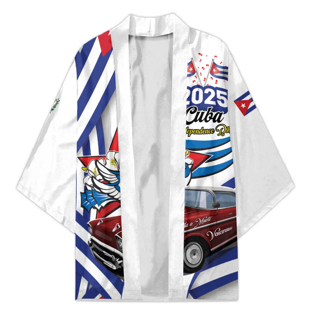 Personalized Cuba 2025 Independence Day Kimono The Beauty Of Classic Car - Wonder Print Shop