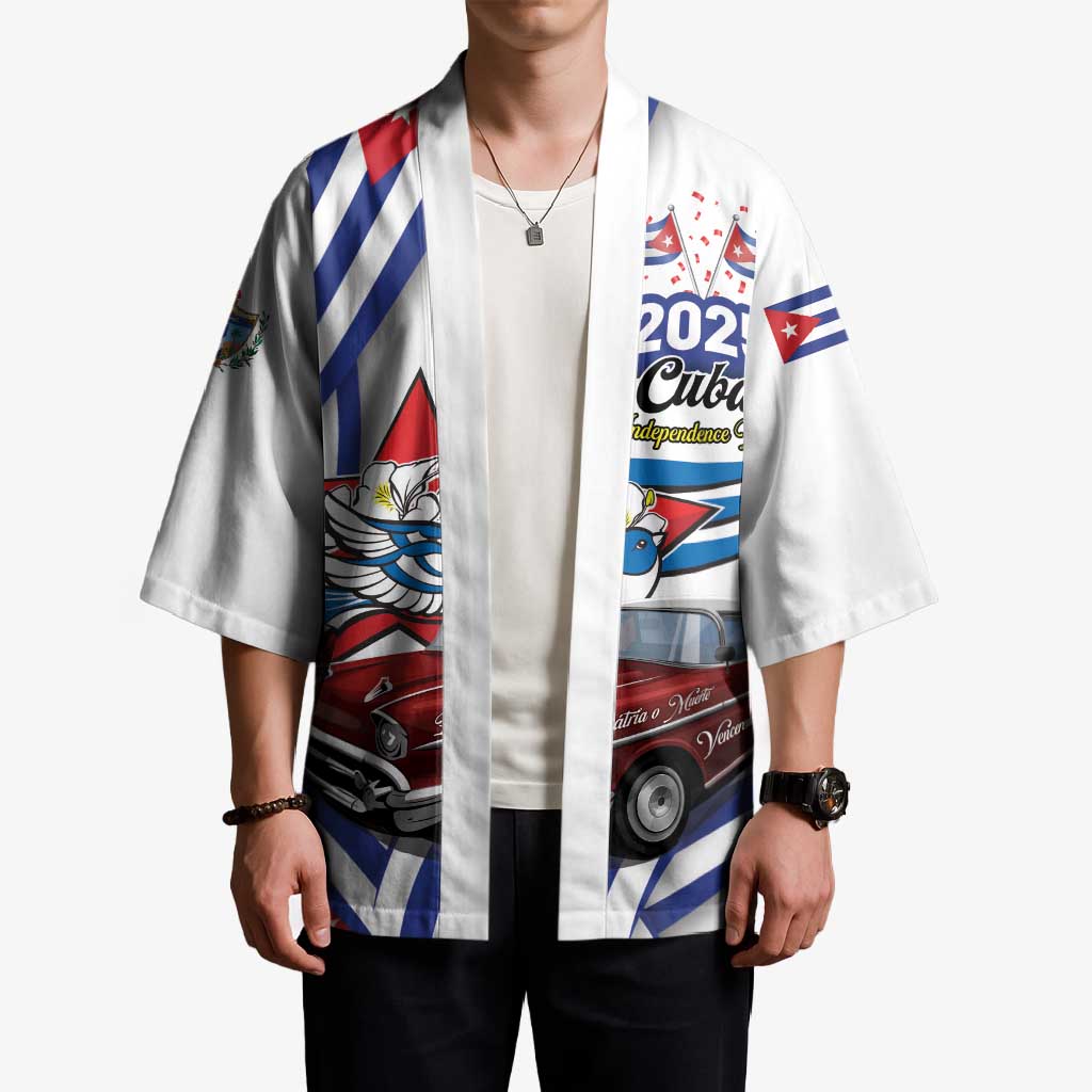 Personalized Cuba 2025 Independence Day Kimono The Beauty Of Classic Car - Wonder Print Shop