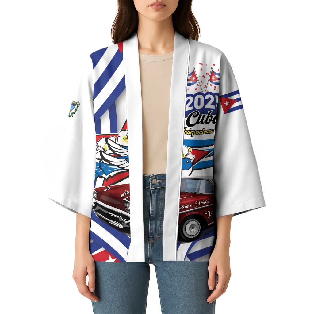Personalized Cuba 2025 Independence Day Kimono The Beauty Of Classic Car - Wonder Print Shop