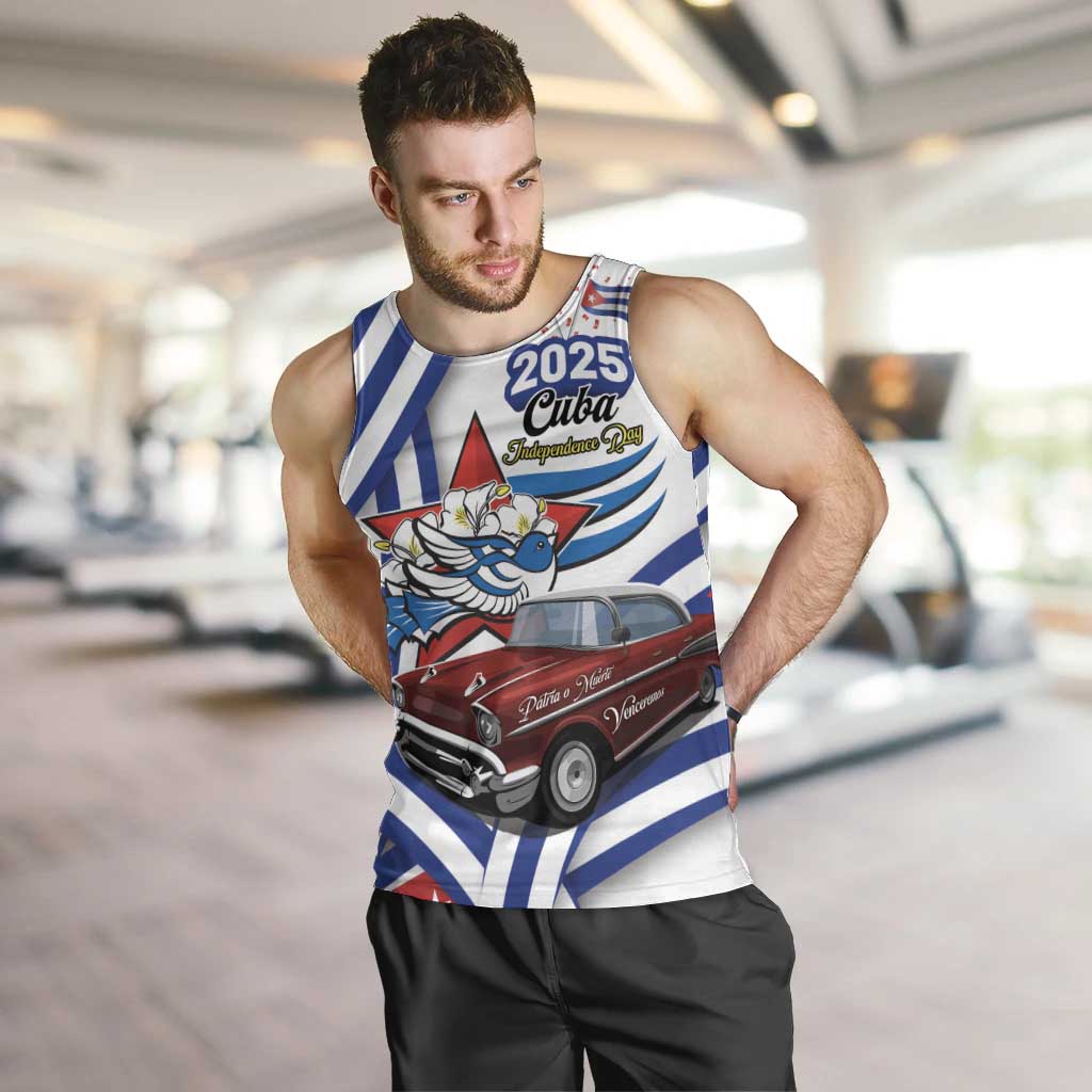 Personalized Cuba 2025 Independence Day Men Tank Top The Beauty Of Classic Car - Wonder Print Shop