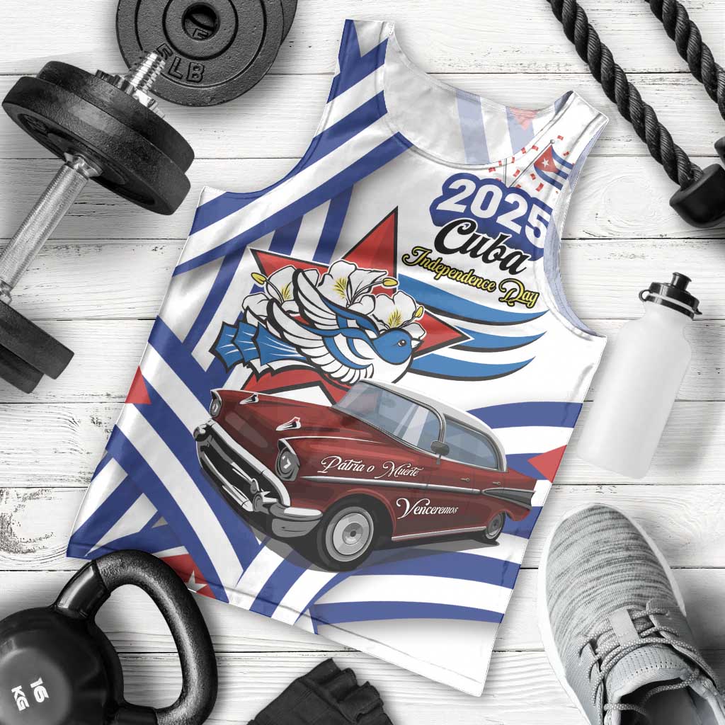 Personalized Cuba 2025 Independence Day Men Tank Top The Beauty Of Classic Car - Wonder Print Shop