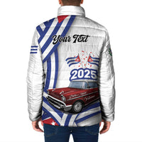 Personalized Cuba 2025 Independence Day Padded Jacket The Beauty Of Classic Car - Wonder Print Shop
