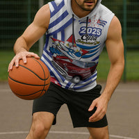 Personalized Cuba 2025 Independence Day Sleeveless Hoodie The Beauty Of Classic Car - Wonder Print Shop