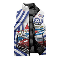 Personalized Cuba 2025 Independence Day Sleeveless Puffer Jacket The Beauty Of Classic Car - Wonder Print Shop