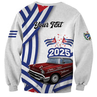Personalized Cuba 2025 Independence Day Sweatshirt The Beauty Of Classic Car - Wonder Print Shop