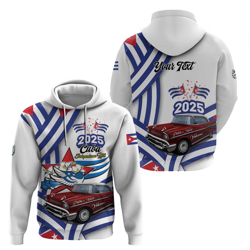 Personalized Cuba 2025 Independence Day Zip Hoodie The Beauty Of Classic Car - Wonder Print Shop