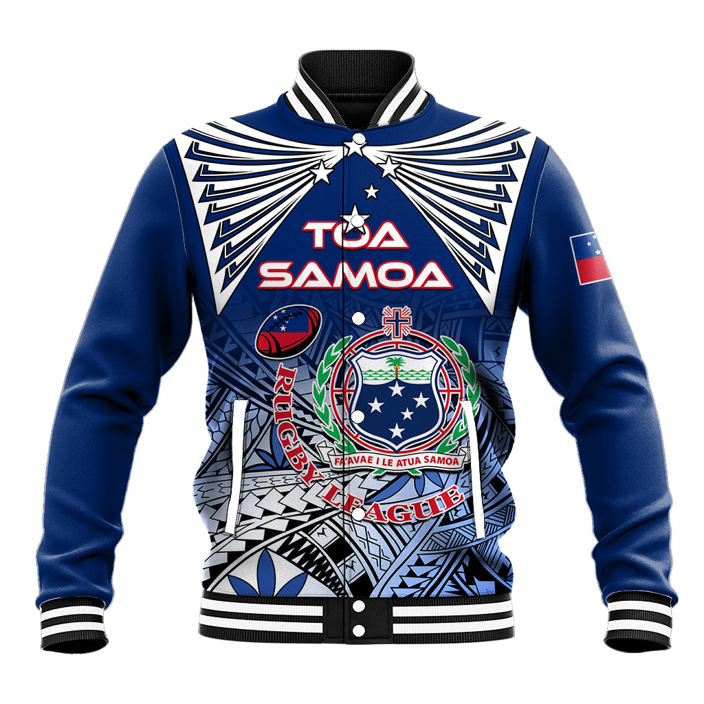 Custom Samoa Rugby Baseball Jacket Toa Samoa Myriad Patterns - Wonder Print Shop