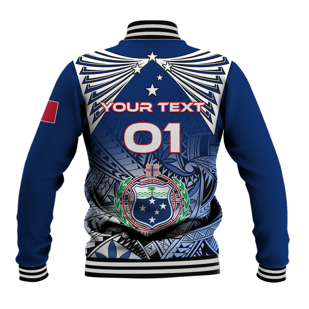 Custom Samoa Rugby Baseball Jacket Toa Samoa Myriad Patterns - Wonder Print Shop