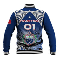 Custom Samoa Rugby Baseball Jacket Toa Samoa Myriad Patterns - Wonder Print Shop
