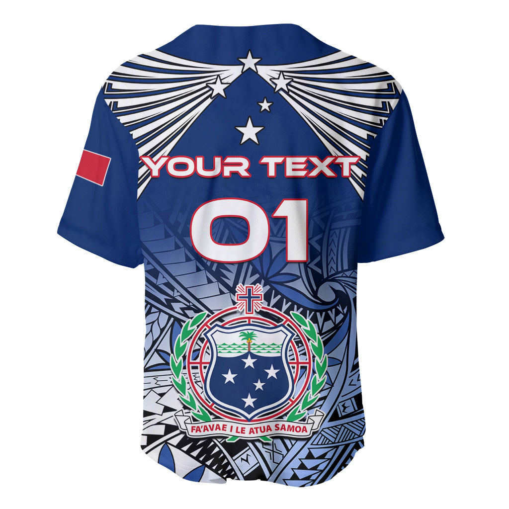 Custom Samoa Rugby Baseball Jersey Toa Samoa Myriad Patterns - Wonder Print Shop