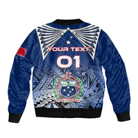 Custom Samoa Rugby Bomber Jacket Toa Samoa Myriad Patterns - Wonder Print Shop