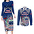 Custom Samoa Rugby Couples Matching Long Sleeve Bodycon Dress and Long Sleeve Button Shirt Toa Samoa Myriad Patterns - Wonder Print Shop