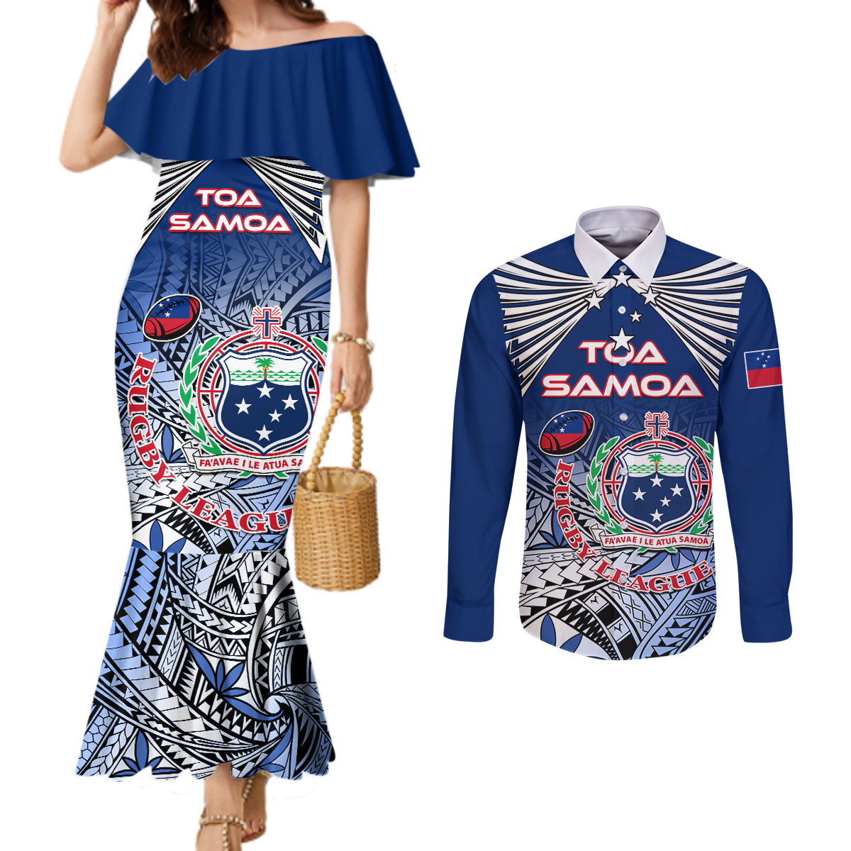 custom-samoa-rugby-couples-matching-mermaid-dress-and-long-sleeve-button-shirt-toa-samoa-myriad-patterns