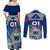 Custom Samoa Rugby Couples Matching Off Shoulder Maxi Dress and Long Sleeve Button Shirt Toa Samoa Myriad Patterns - Wonder Print Shop