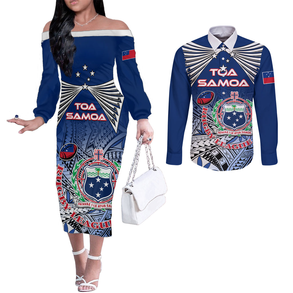 custom-samoa-rugby-couples-matching-off-the-shoulder-long-sleeve-dress-and-long-sleeve-button-shirt-toa-samoa-myriad-patterns