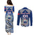 Custom Samoa Rugby Couples Matching Puletasi Dress and Long Sleeve Button Shirt Toa Samoa Myriad Patterns - Wonder Print Shop