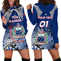 Custom Samoa Rugby Hoodie Dress Toa Samoa Myriad Patterns - Wonder Print Shop