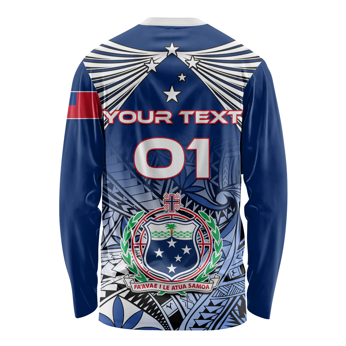Custom Samoa Rugby Long Sleeve Shirt Toa Samoa Myriad Patterns - Wonder Print Shop