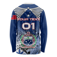 Custom Samoa Rugby Long Sleeve Shirt Toa Samoa Myriad Patterns - Wonder Print Shop