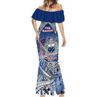 Custom Samoa Rugby Mermaid Dress Toa Samoa Myriad Patterns - Wonder Print Shop