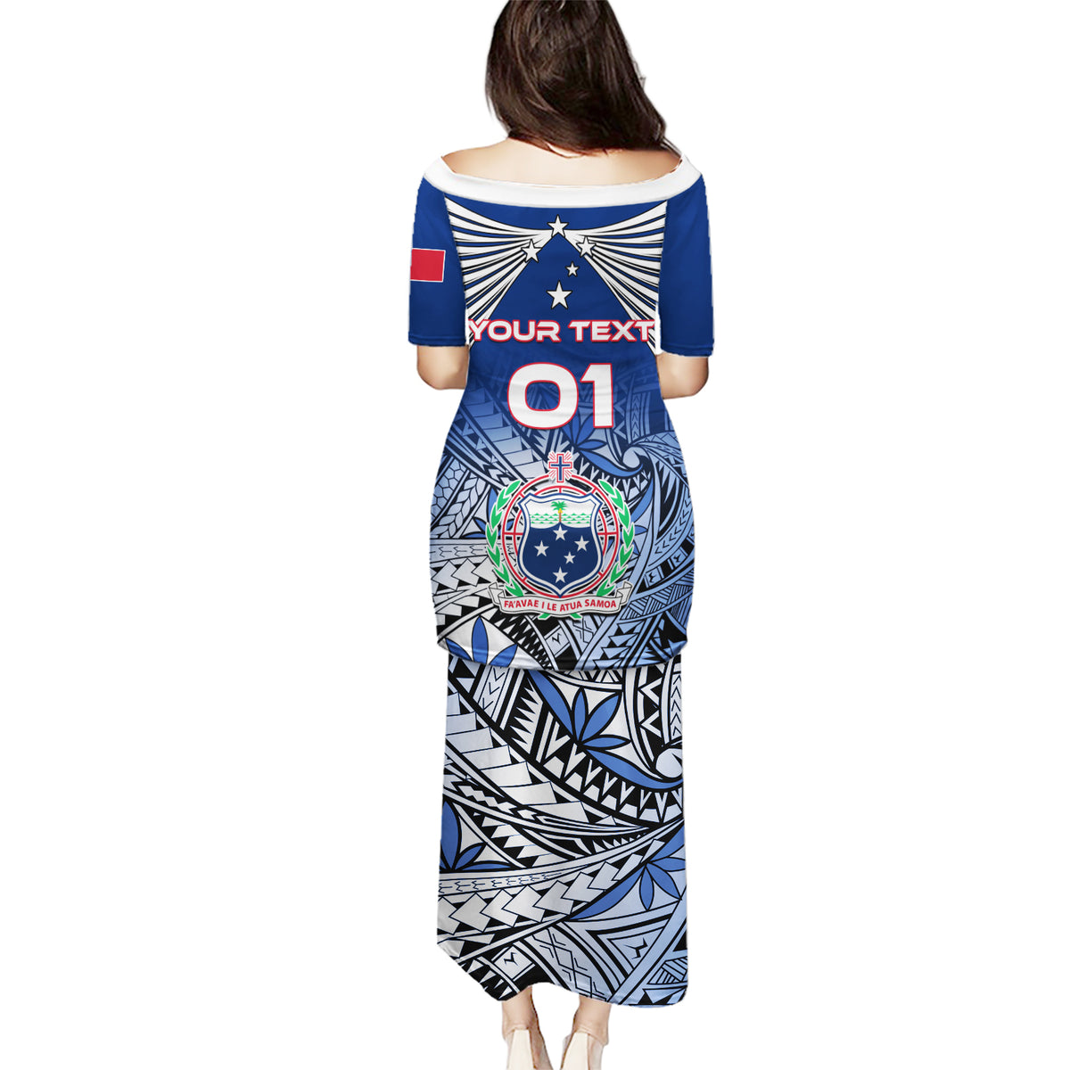 Custom Samoa Rugby Puletasi Toa Samoa Myriad Patterns - Wonder Print Shop