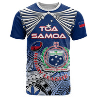 Custom Samoa Rugby T Shirt Toa Samoa Myriad Patterns - Wonder Print Shop