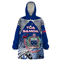 Custom Samoa Rugby Wearable Blanket Hoodie Toa Samoa Myriad Patterns - Wonder Print Shop