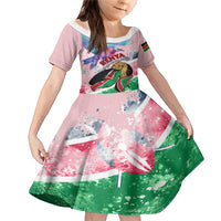 Personalised Kenya Independence Day Family Matching Mermaid Dress and Hawaiian Shirt The Lilac Breasted Roller Unique Version - Wonder Print Shop