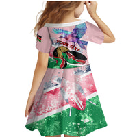 Personalised Kenya Independence Day Family Matching Mermaid Dress and Hawaiian Shirt The Lilac Breasted Roller Unique Version - Wonder Print Shop