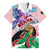 Personalised Kenya Independence Day Family Matching Off Shoulder Maxi Dress and Hawaiian Shirt The Lilac Breasted Roller Unique Version - Wonder Print Shop