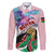 Personalised Kenya Independence Day Family Matching Off Shoulder Maxi Dress and Hawaiian Shirt The Lilac Breasted Roller Unique Version - Wonder Print Shop