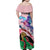Personalised Kenya Independence Day Family Matching Off Shoulder Maxi Dress and Hawaiian Shirt The Lilac Breasted Roller Unique Version - Wonder Print Shop